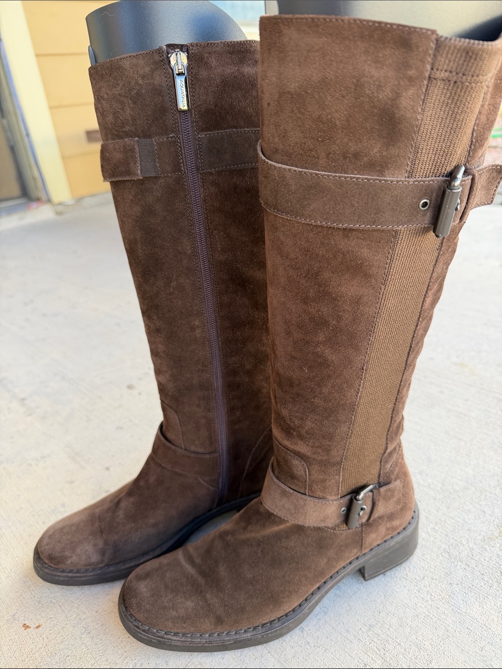 Aquatalia Brown Suede Over-the-Knee Riding Boots